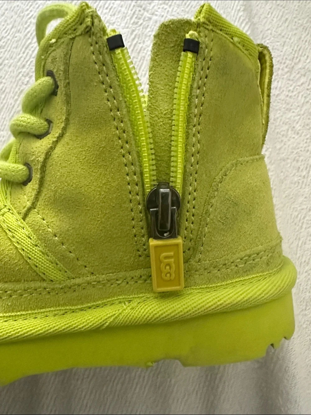 Ugg Kids Lime Green Lace-Up Winter Boots